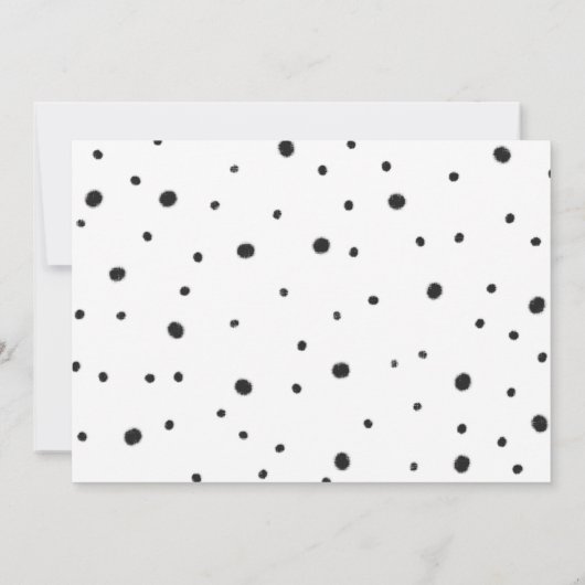 Minimalistisches Halloween-Schwarz und Weiß Einladung (Rückseite)