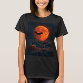 Minimalistisches Halloween-🌙 T-Shirt