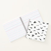 Minimalistisches Hammerhead-Hai-Hammerhead-Muster Notizblock (Innenseite)