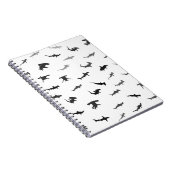 Minimalistisches Hammerhead-Hai-Hammerhead-Muster Notizblock (Rechte Seite)