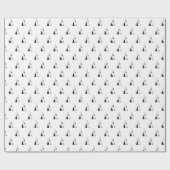 Minimalistisches handgemaltes Baummuster Geschenkpapier (Flach)