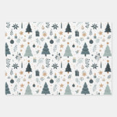 Minimalistisches handgemaltes Baummuster Geschenkpapier Set (Vorderseite 3)