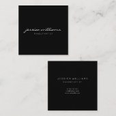 Minimalistisches handgeschriebenes Berufliches Sch Quadratische Visitenkarte (Vorne/Hinten)
