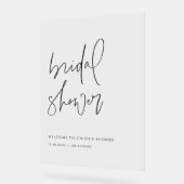 Minimalistisches handgeschriebenes Brautparty Acrylschild (Winkel)