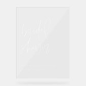 Minimalistisches handgeschriebenes Brautparty Acrylschild (Vorderseite)