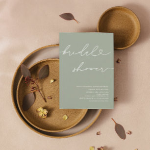 Minimalistisches handgeschriebenes Herz-Brautparty Einladung