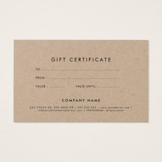 Minimalistisches handgeschriebenes Kraftgeschenk (Rückseite)