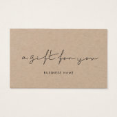 Minimalistisches handgeschriebenes Kraftgeschenk (Vorderseite)