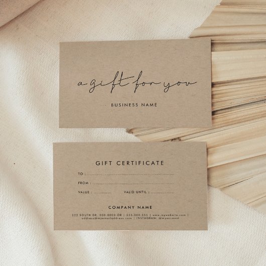 Minimalistisches handgeschriebenes Kraftgeschenk