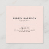 Minimalistisches handgeschriebenes Monogramm Quadratische Visitenkarte (Rückseite)