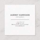 Minimalistisches handgeschriebenes Monogramm Quadratische Visitenkarte (Rückseite)