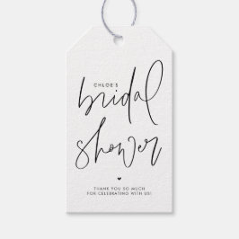 Minimalistisches, handgeschriebenes Skript-Brautpa Geschenkanhänger