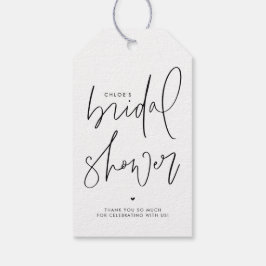 Minimalistisches, handgeschriebenes Skript-Brautpa Geschenkanhänger