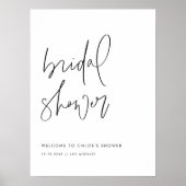 Minimalistisches, handgeschriebenes Skript-Brautpa Poster (Vorne)