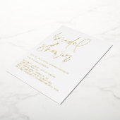 Minimalistisches handgeschriebenes Skript-Brautpar Folieneinladung (Gedreht)