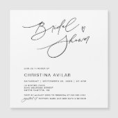 Minimalistisches handgeschriebenes Skript-Brautpar Magneteinladung (Vorderseite)