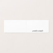 Minimalistisches handgeschriebenes Skript Einfach  Visitenkarten (Außenseite Aufgefaltet)