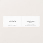 Minimalistisches handgeschriebenes Skript Einfach  Visitenkarten (Innenseite Aufgefaltet)