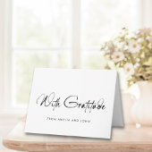 Minimalistisches handgeschriebenes Skript-Foto Dankeskarte