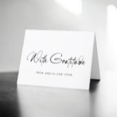 Minimalistisches handgeschriebenes Skript-Foto Dankeskarte