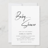 Minimalistisches handgeschriebenes Skript-Foto Einladung (Vorderseite)