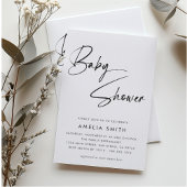 Minimalistisches handgeschriebenes Skript-Foto Einladung