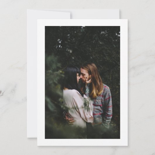 Minimalistisches handgeschriebenes Skript-Hochzeit Einladung (Rückseite)