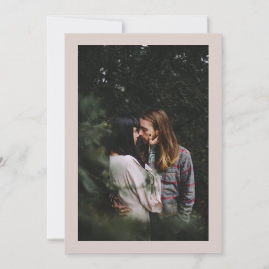 Minimalistisches handgeschriebenes Skript-Hochzeit Einladung (Rückseite)