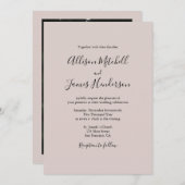 Minimalistisches handgeschriebenes Skript-Hochzeit Einladung (Vorne/Hinten)