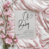 Minimalistisches handgeschriebenes Skript in einem Einladung