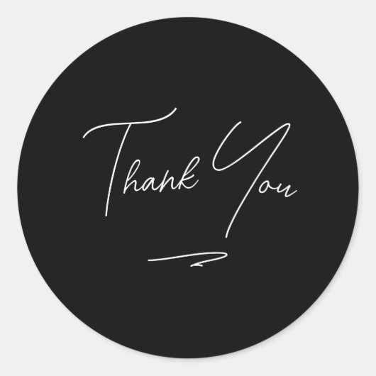 Minimalistisches handgeschriebenes Skript Vielen D Runder Aufkleber (Vorderseite)