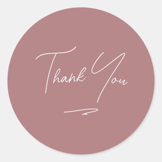 Minimalistisches handgeschriebenes Skript Vielen D Runder Aufkleber (Vorderseite)