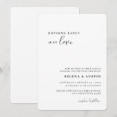 Minimalistisches Handscript Nichts Extravagant nur Einladung (Vorne/Hinten)