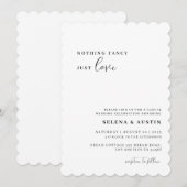 Minimalistisches Handscript Nichts Extravagant nur Einladung (Vorne/Hinten)