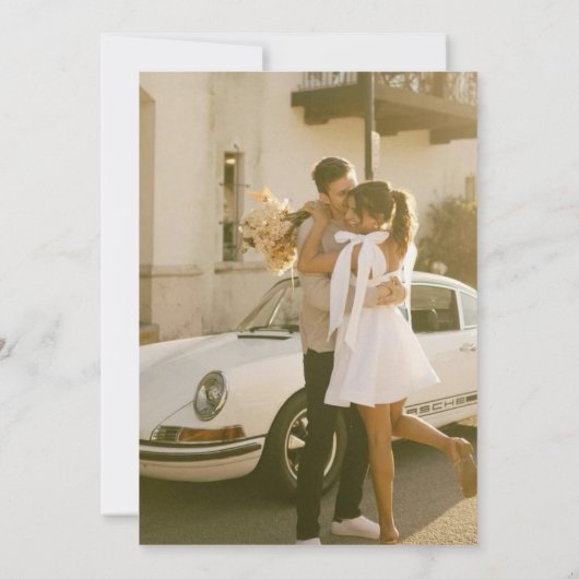 Minimalistisches Handscript Nichts Extravagant nur Einladung (Rückseite)