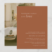 Minimalistisches Handscript Nichts Extravagant nur Einladung (Vorne/Hinten)