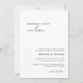 Minimalistisches Handscript Nichts Extravagant nur Einladung (Vorderseite)