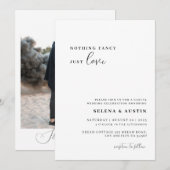 Minimalistisches Handscript Nichts Extravagant nur Einladung (Vorne/Hinten)