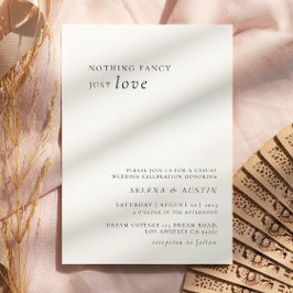 Minimalistisches Handscript Nichts Extravagant nur Einladung