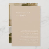 Minimalistisches Handscript Nichts Extravagant nur Einladung (Vorne/Hinten)