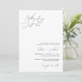 Minimalistisches Handscript Nichts Extravagant nur Einladung (Stehend Vorderseite)