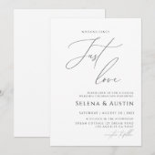 Minimalistisches Handscript Nichts Extravagant nur Einladung (Vorne/Hinten)