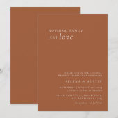 Minimalistisches Handscript Nichts Extravagant nur Einladung (Vorne/Hinten)