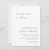 Minimalistisches Handscript Nichts Extravagant nur Einladung (Vorderseite)