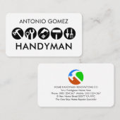 Minimalistisches Handwerker-Tools-Icon Visitenkarte (Vorne/Hinten)