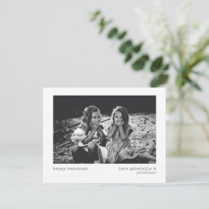 Minimalistisches Hanukkah Retro Eigenes Foto Feiertagskarte