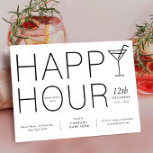 Minimalistisches Happy-Hour-Kundenbewertungsgeschä Einladung