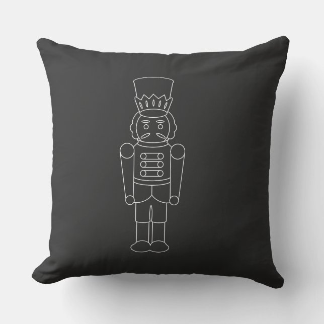 Minimalistisches Haselnussknacker: Gereinigtes Ein Kissen (Vorderseite)