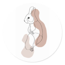 Minimalistisches Hasen-Linienkunst-Sticker