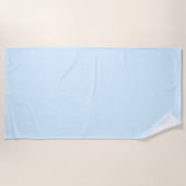 Minimalistisches hellblau schlicht strandtuch (Vorderseite)